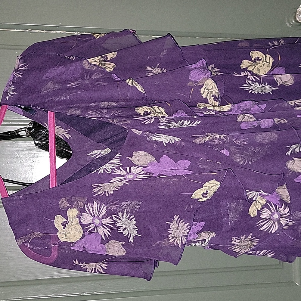 Purple blouse with layers